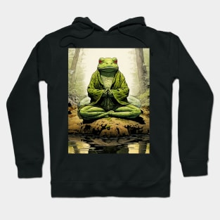 Japanese Toad: Toads and Frogs in Japanese Folklore on a Dark Background Hoodie